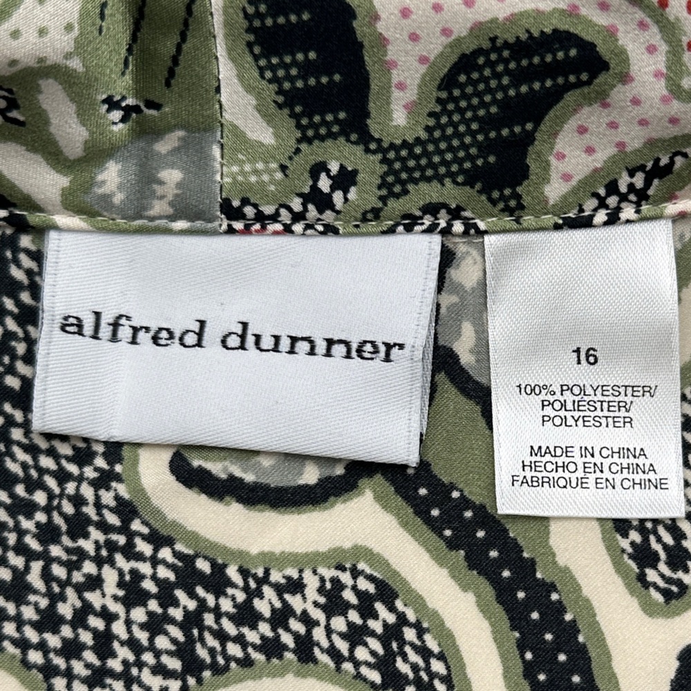 90s Vintage Alfred Dunner silky elegant top‎ retro y2k cottagecore size 16 (A25) - Picture 6 of 8
